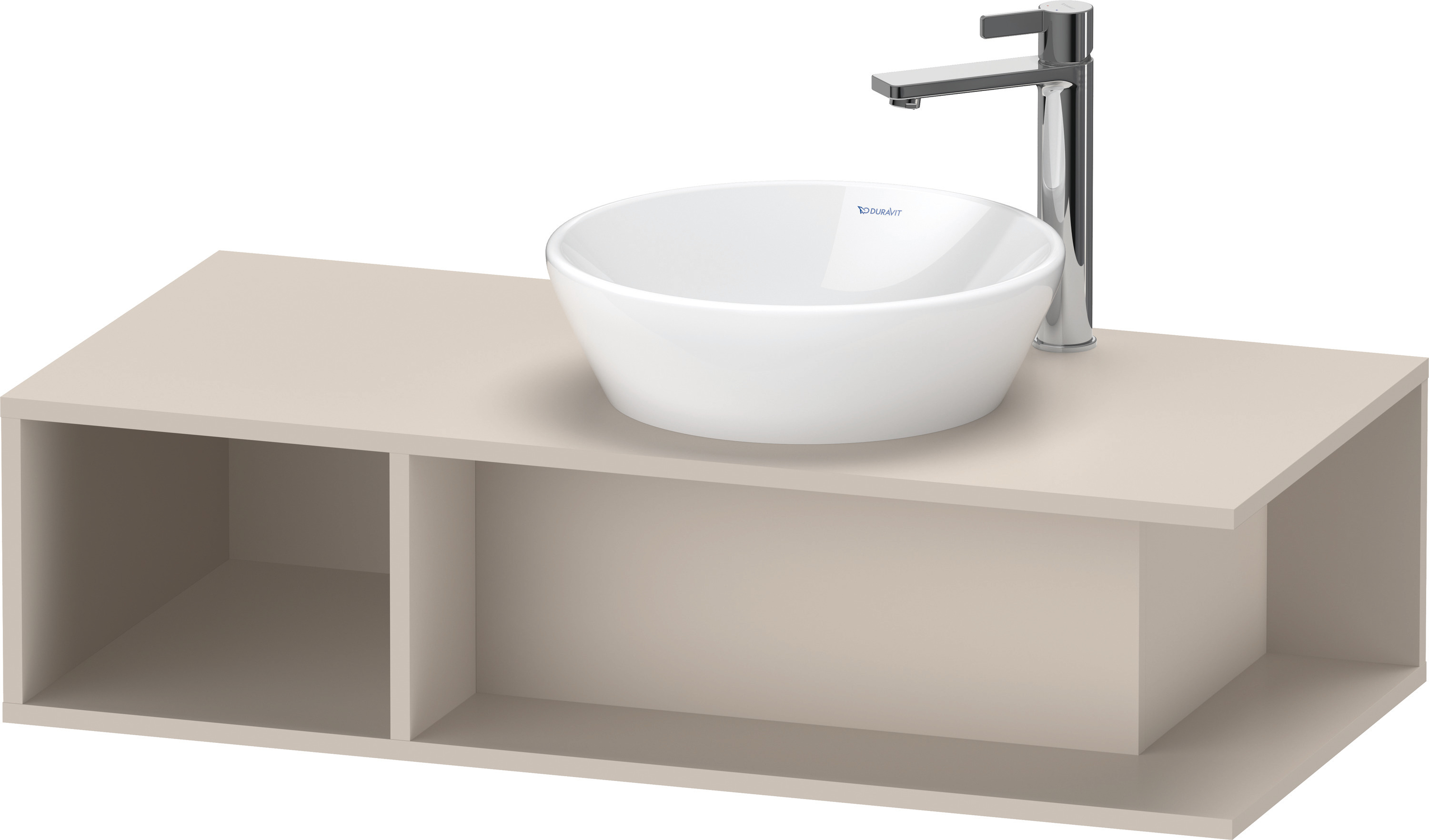 Duravit D-Neo WTU wandh.,1 offenes Fach l., 260x1000x480mm, Taupe