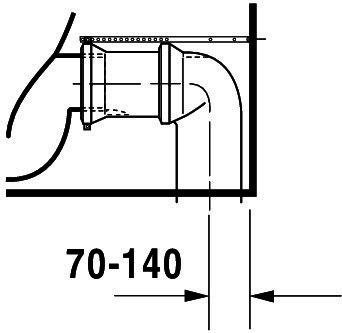 DU Stand-WC Kombi Starck 3 655 mm Tiefspüler,f.SPK,Abg.Vario,weiß,HYG