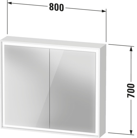 DU L-Cube SPS 800x155x700, Anzahl Türen: 2, Graphit Matt