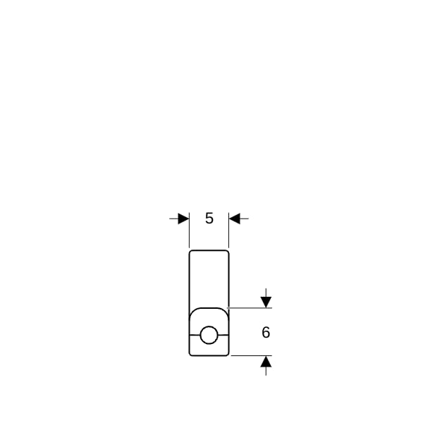 Geberit FlowFit Metallrohr-Anschlussbogen 90Gr SiBr/Cu d16-d15 L100