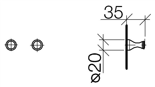 DO Haken MADISON 83250970 Platin gebürstet