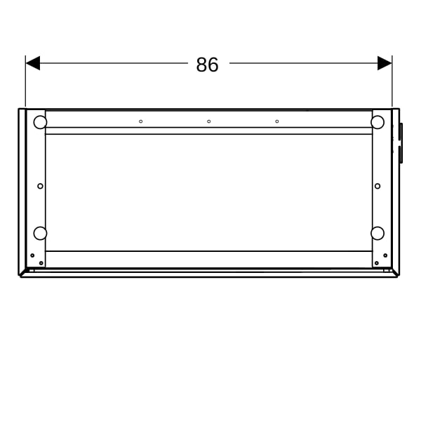 Geberit ONE Unterschrank für Waschtisch m. 2 Schubladen, 89,4x46,5x39,6cm, weiß