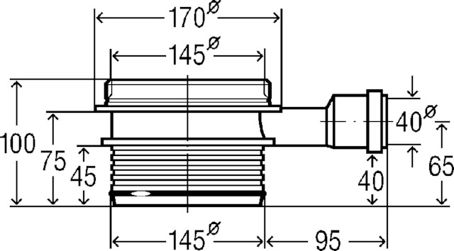 Viega Höhenausgleichsstück 4957 in 40mm Kunststoff grau