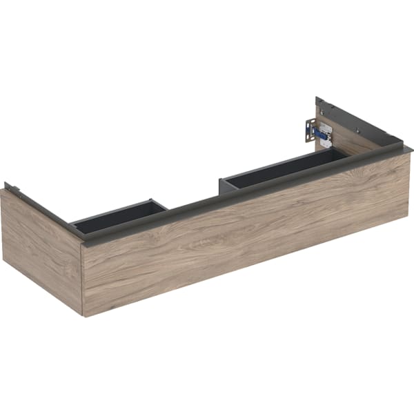 Geberit iCon Unterschrank für WT, 1 Schubl. 118,4x24,7x47,6cm, Nussbaum hi./Gr. Lava
