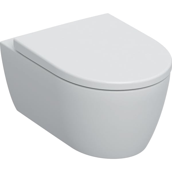 Geberit iCon Set Wand-WC mit WC-Sitz, Rimfree Tiefspüler, geschl., T:53cm, weiß matt Geberit iCon Set Wand-WC mit WC-Sitz, Rimfree Tiefspüler, geschl., T:53cm, weiß matt