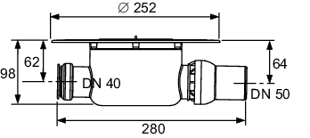 TECEdrainpoint S Ablauf DN 50 Norm mit Seal System Univ.fl.