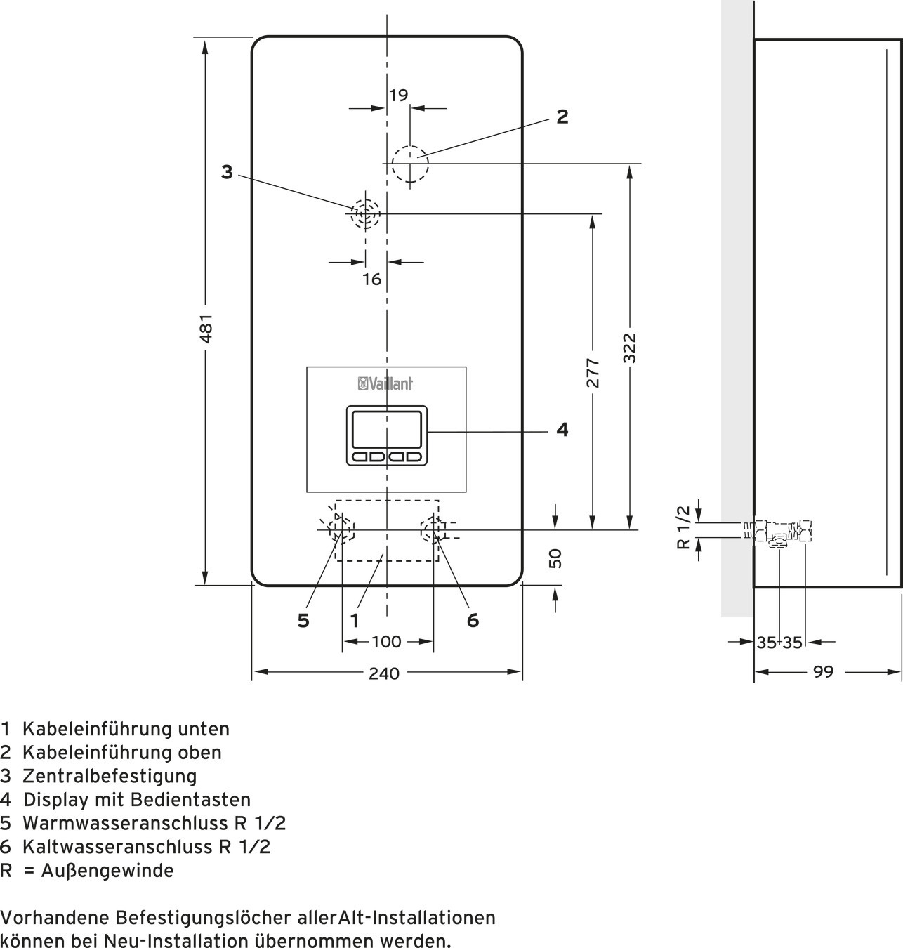 Vaillant electronicVED E 24/8 E exclusive Elektro-Durchlauferhitzer