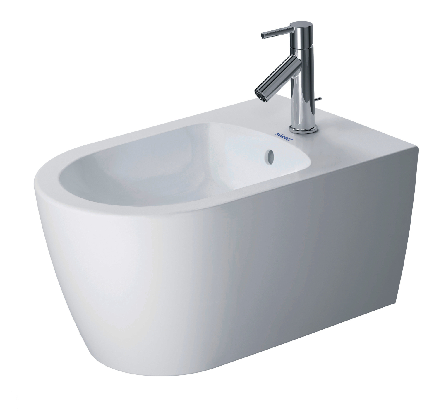 DU Wand-Bidet 570mm ME by Starck weiß seidenmatt, m. ÜL, m. HLB, 1 HL, WG