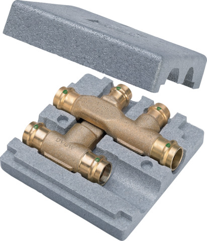 Viega Kreuzungs-T-Stück 2249.3 in 22x18x22mm Rotguss