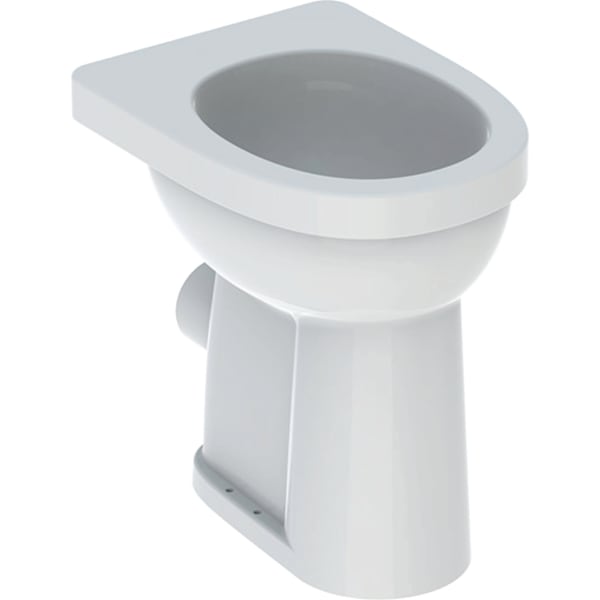 Geberit Renova Comfort Stand-WC Flachspüler erhöht, Abgang horizontal, weiß