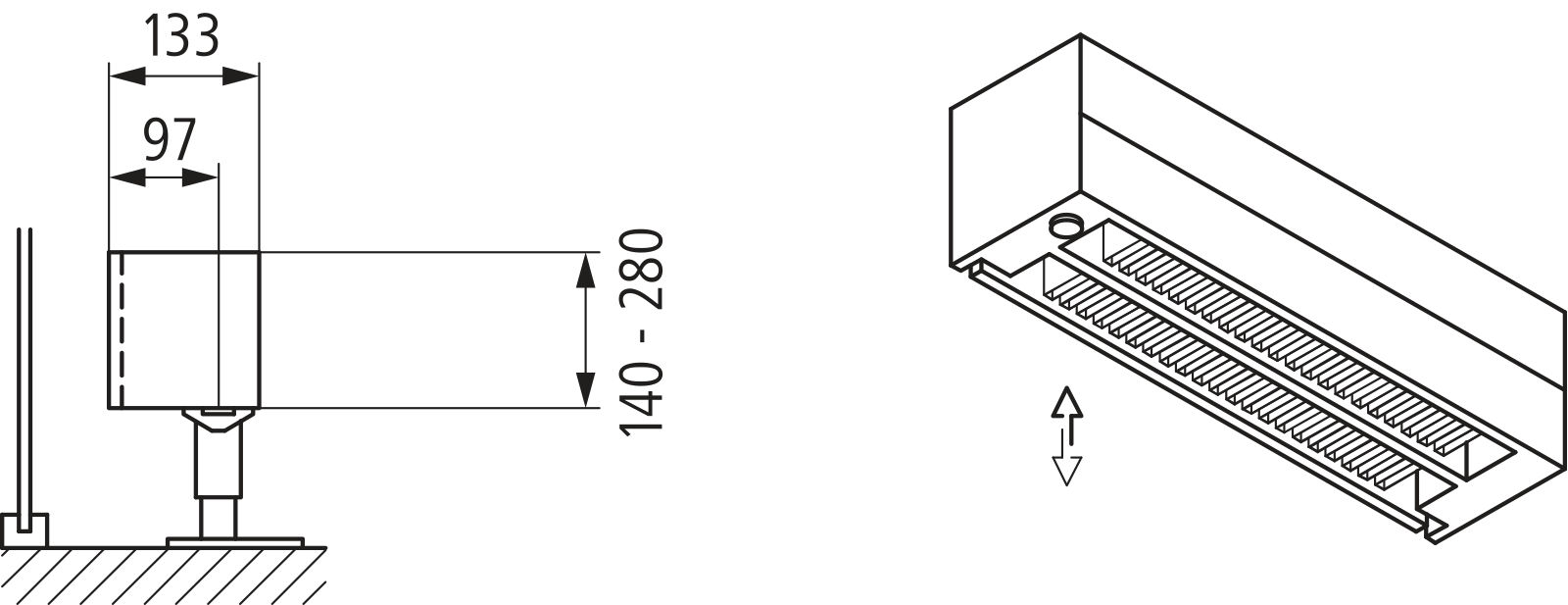 Kermi Kon m. Str. Typ22 BH210x133x1100 QN1027,weiß,6bar, m. Abd., AB Uni.