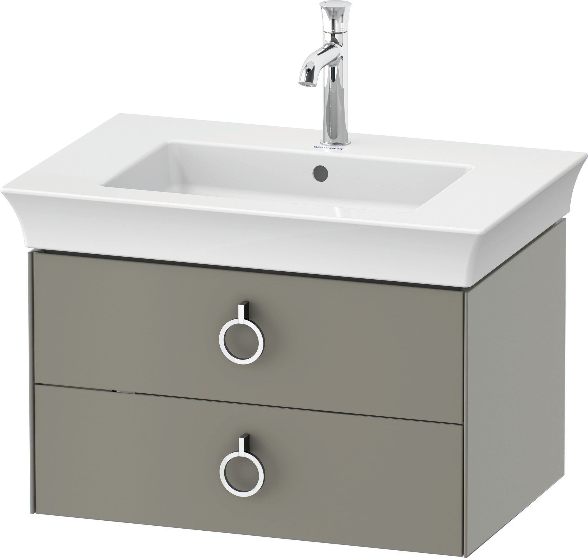 Duravit WTU wandh. White Tulip,2 Schk.,mit Griff,410x684x458,Steingrau Seidenmatt