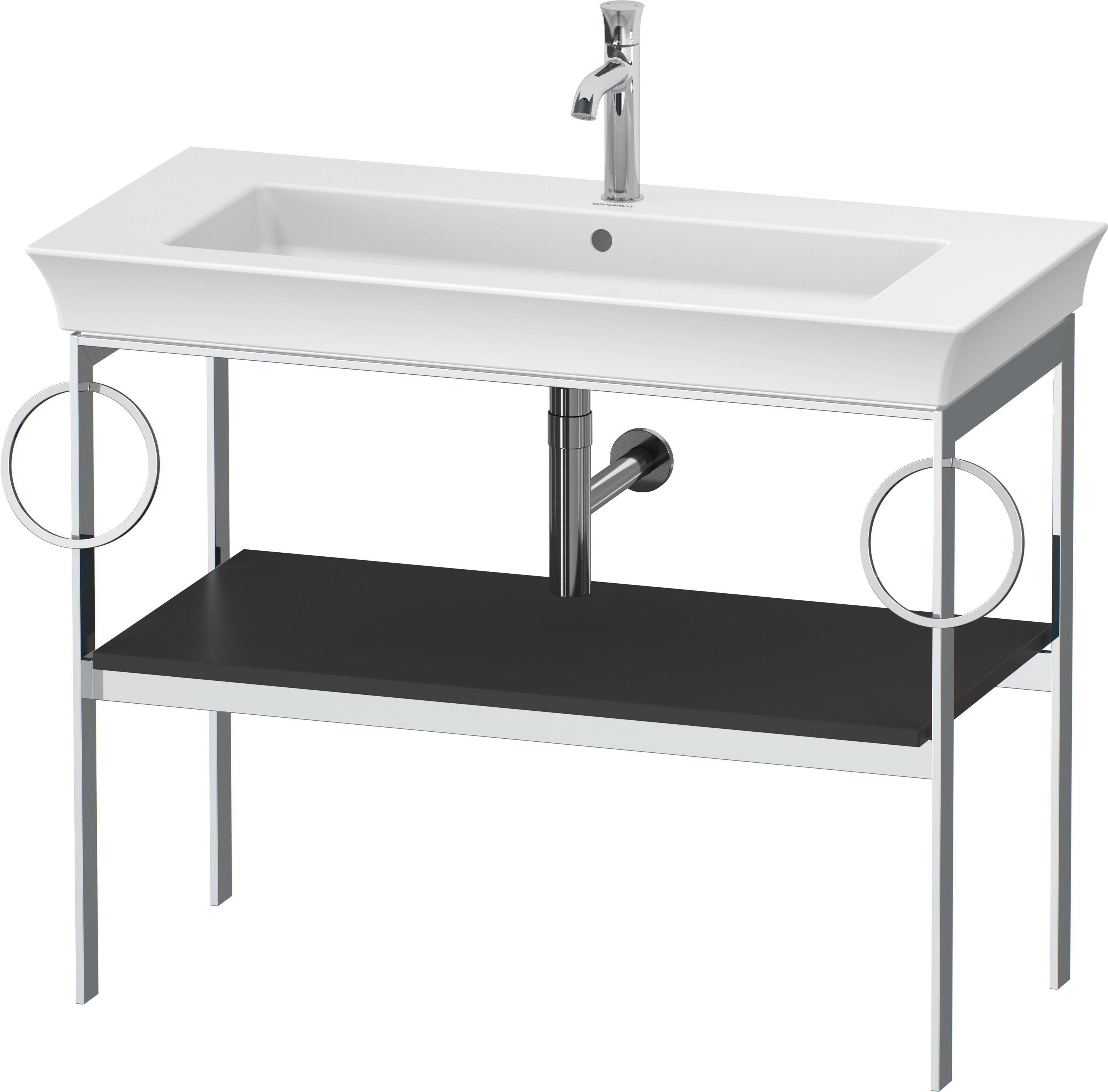 Duravit Metallkonsole bodenst. White Tulip 760x984x450,2 HH,Graphit Seidenmatt