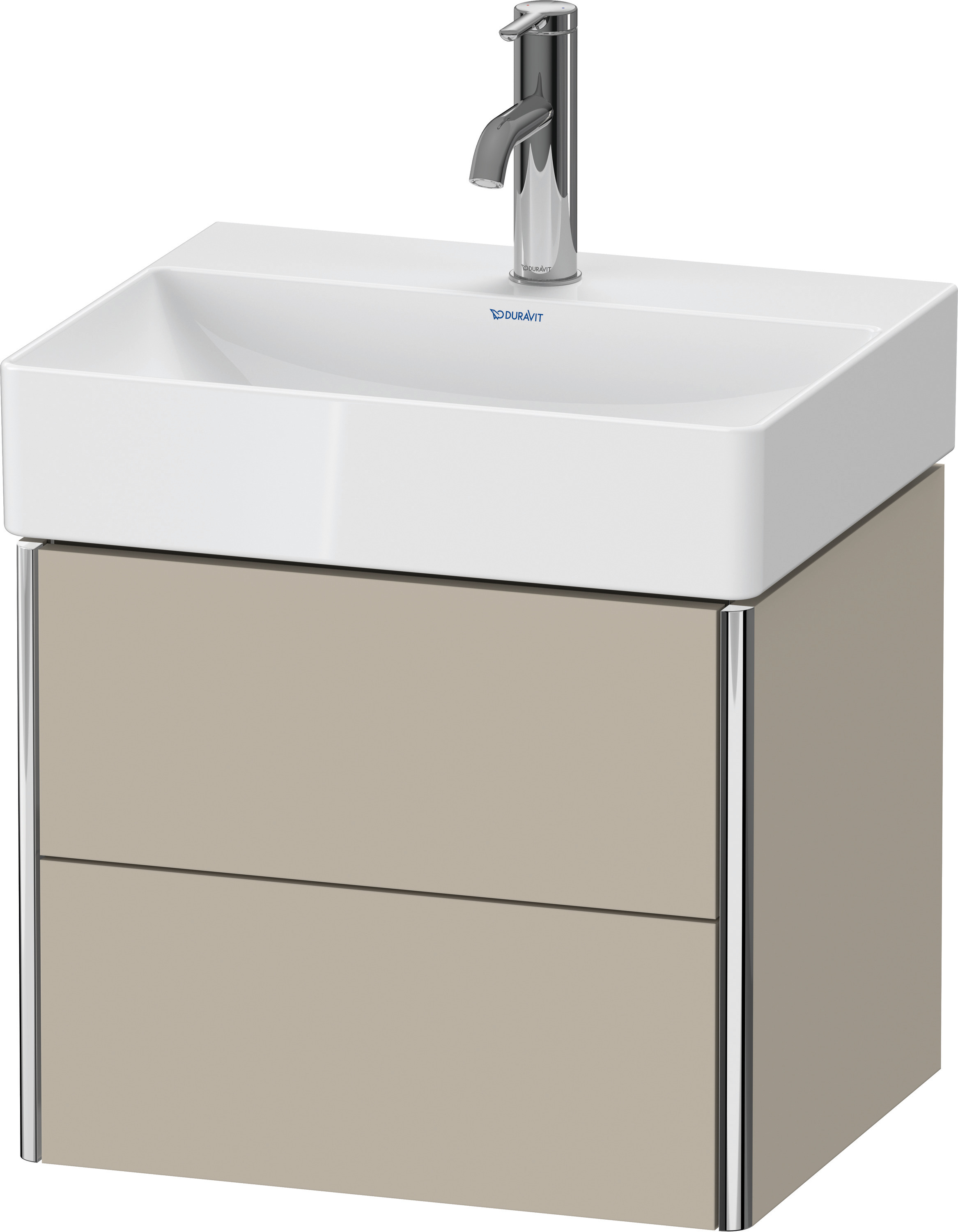 Duravit WTU XSquare wandhängend, 2 Schubk. 397x484x390mm, Taupe Seidenmatt