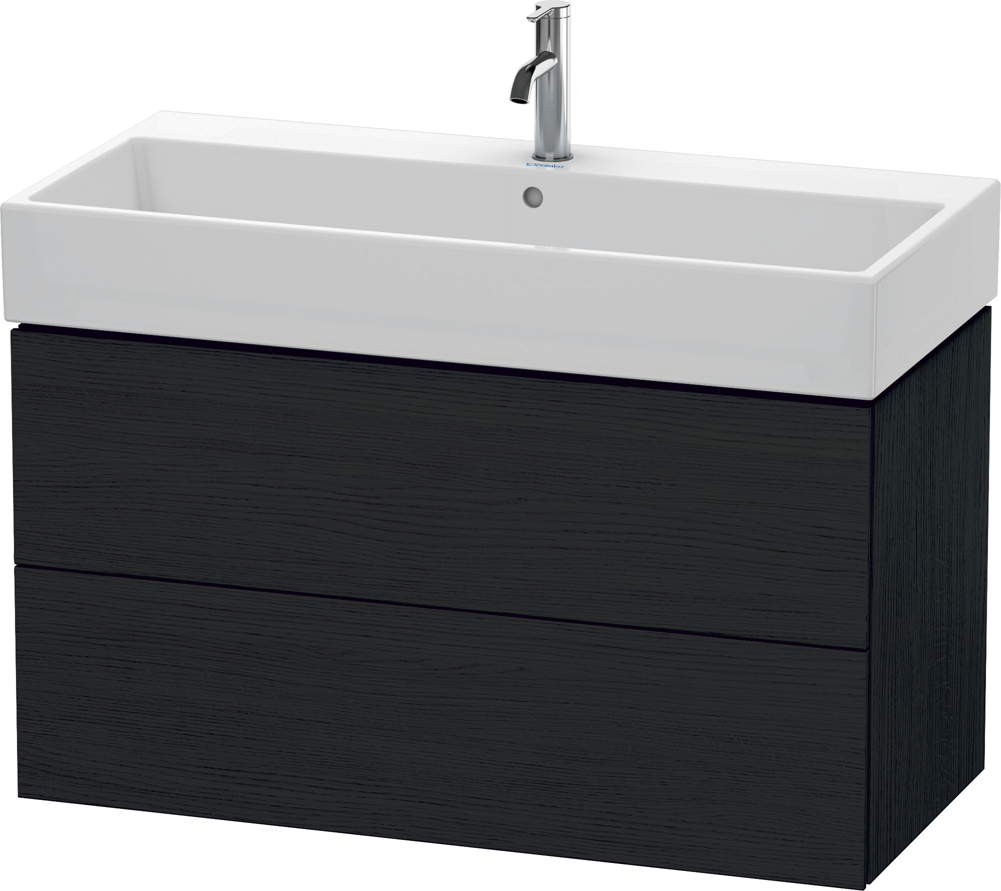 Duravit WTU L-Cube 544x984x459mm 2 Schubkästen, Eiche Schwarz