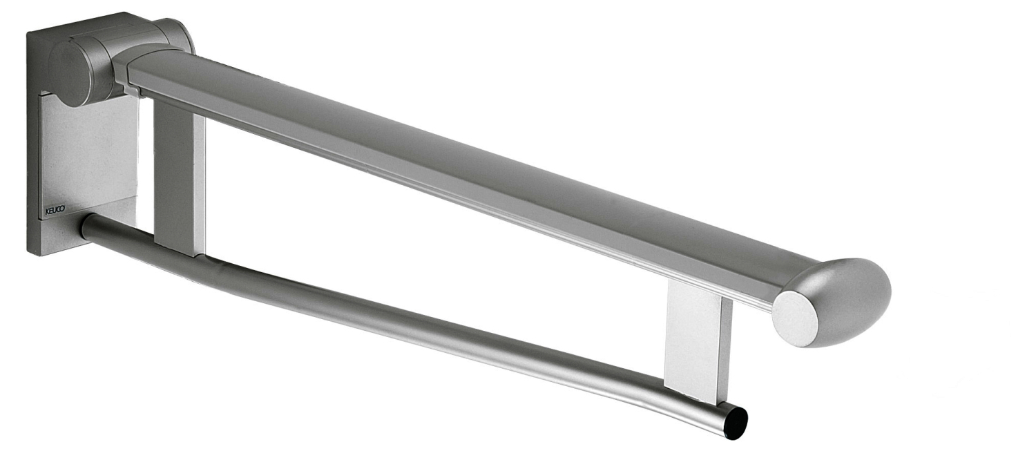 KEUCO SK-Griff WT Plan Care 34902, silber-eloxiert/lichtgrau, 650 mm