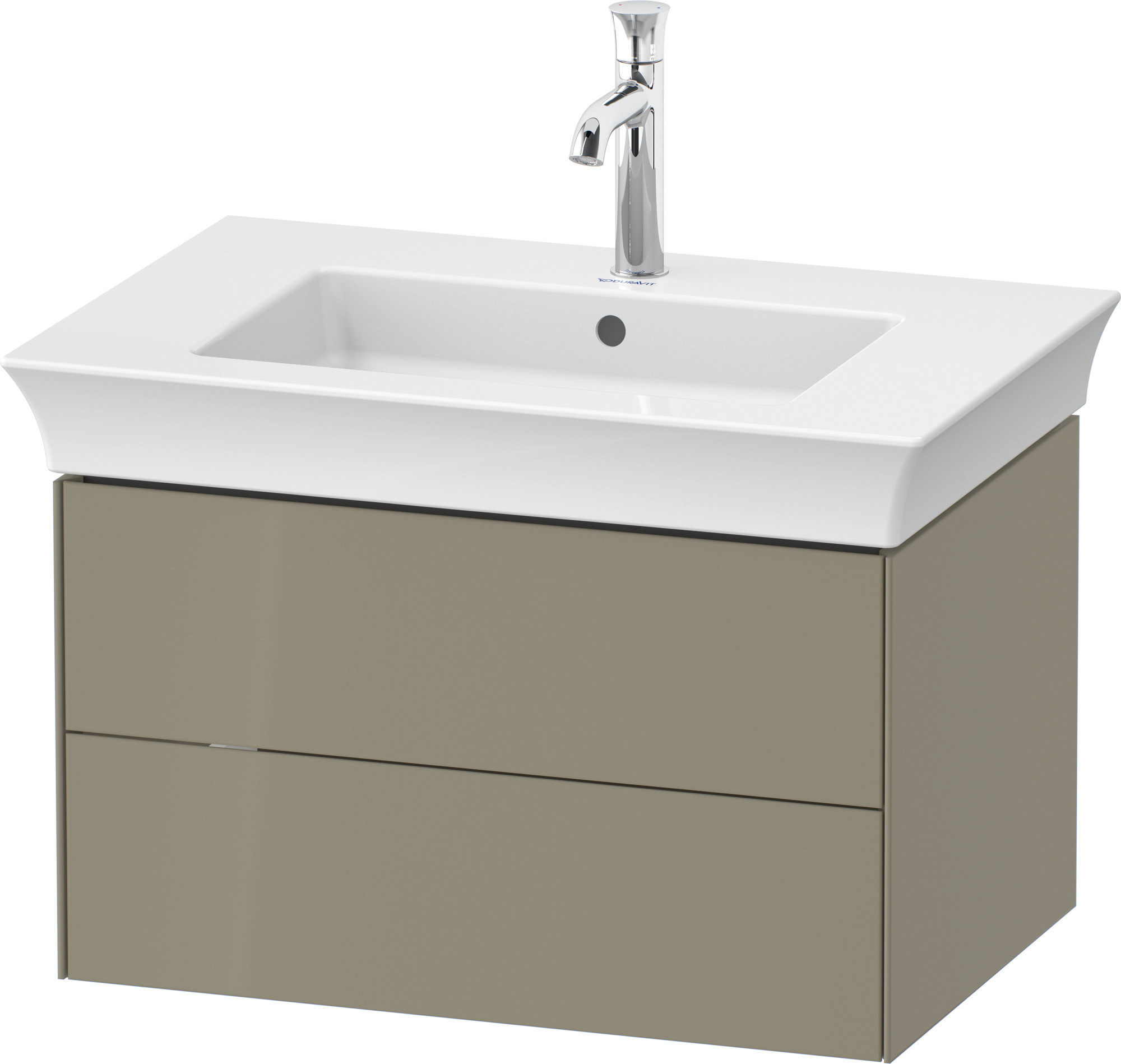 Duravit WTU White Tulip wandh., 2 SchKa 410x684x458mm, Steingrau Hochglanz