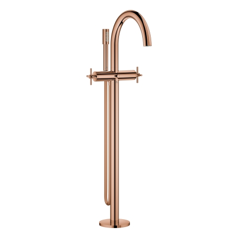 GROHE 2-Griff-Wannenbatt. Atrio 25272 FMS Bodenmontag Kreuz-Griff warm sunset