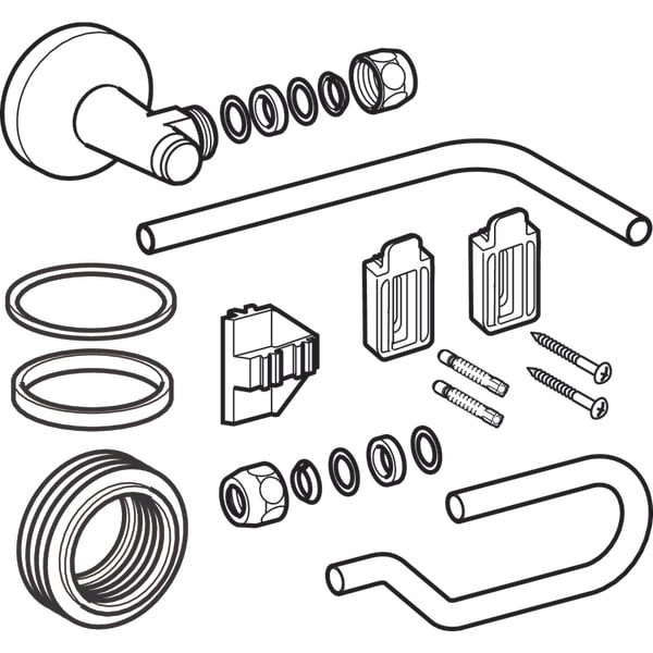 Geberit Montagezubehör zu Geberit AP-SPK AP020 AP123 und AP127 glanzverchromt