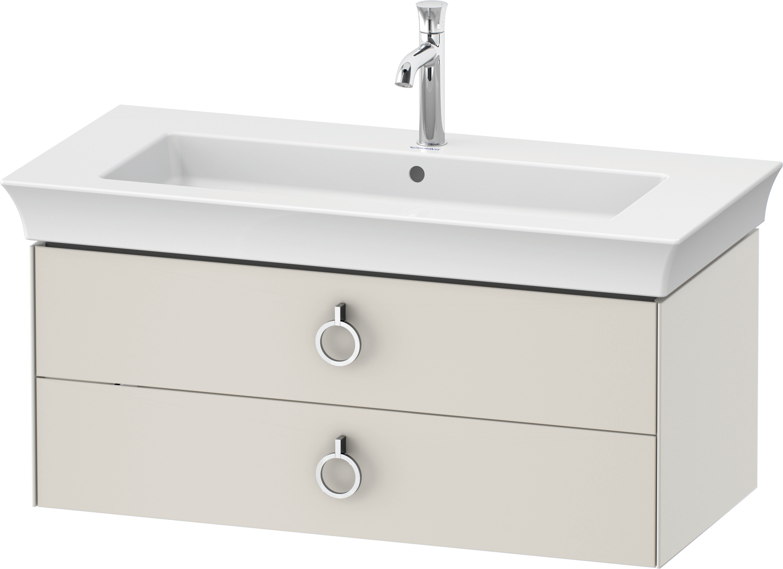 Duravit WTU wandh. White Tulip,2 Schk.,mit Griff,410x984x458,Nordic Weiß Seidenm.