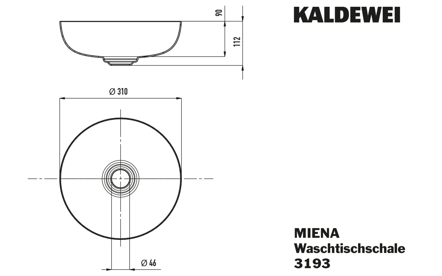 KA WB MIENA WASCHTISCH-SCHALE Mod.3193,d :310mm,deep dream,Perl-Effekt,oÜL