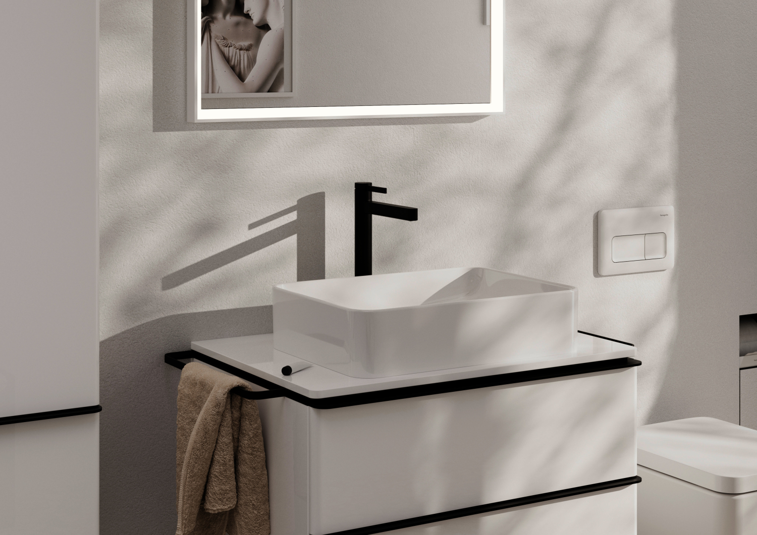 Hansgrohe Waschtischmischer 260 Finoris Highriser mattschwarz