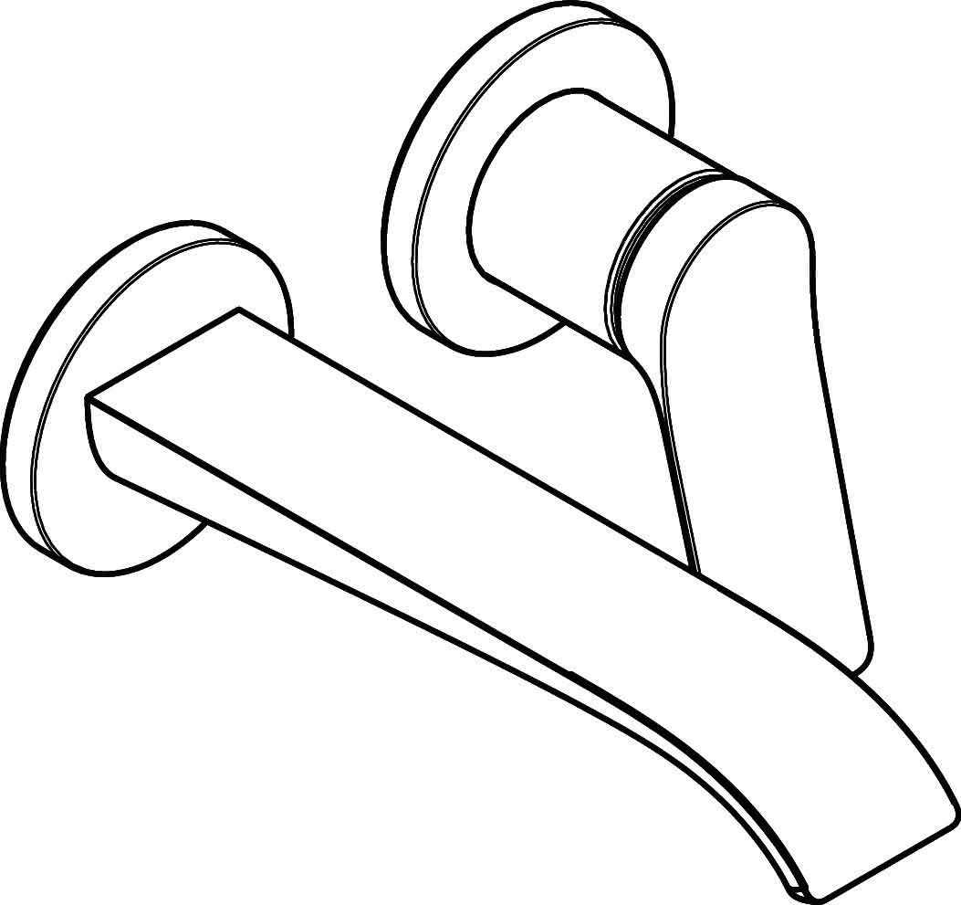Hansgrohe 2-Loch Waschtischmischer Unterputz Vivenis F-Set 195 mm Auslauf chrom