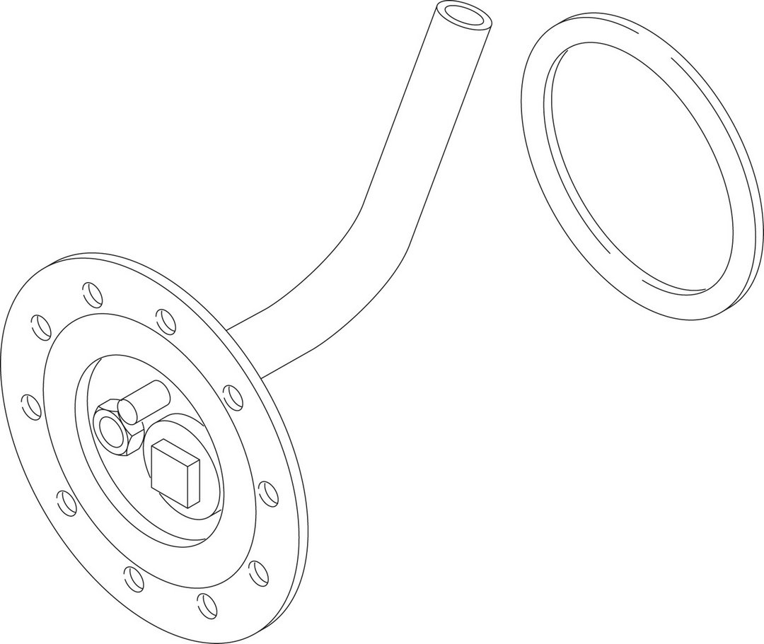 BOSCH Ersatzteil TTNR: 87155031700 Flansch mit Tauchrohr kpl.