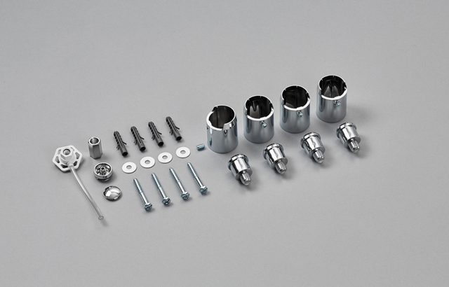 Zehnder Zubehör Wand-Montagezubehör, Chrom Set für Nobis