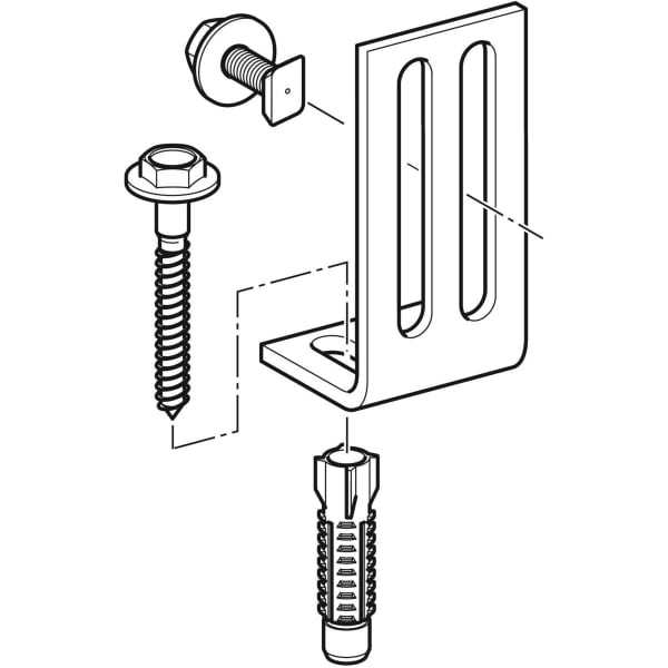 Geberit GIS Montagewinkel Länge 12 x 5 cm