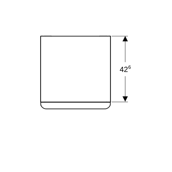 Geberit Smyle Seitenschrank, eckig mit 2 Schubladen, 45x60x47cm, sand-grau