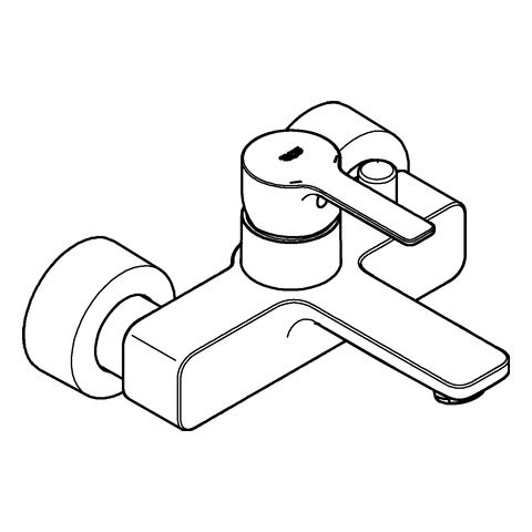 GROHE EH-Wannenbatterie Lineare 33849_1 Wandmontage hard graphite gebürstet
