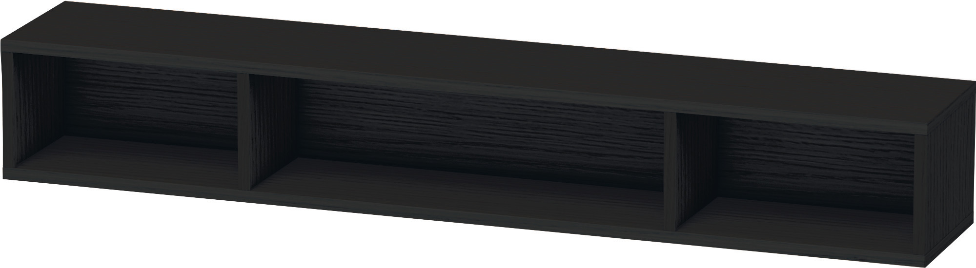 Duravit Regalelement L-Cube 140x800x120mm hori., 3 Fächer, Eiche Schwarz