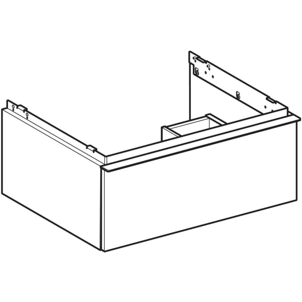 Geberit iCon Unterschrank für WT, 1 Schubl. 59,2x24,7x47,6cm, Nussbaum hi./Gr. Lava