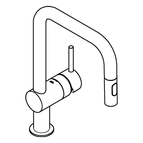 GROHE EH-Spültischbatterie Minta 32322_2 U-Auslauf Spülbrause chrom