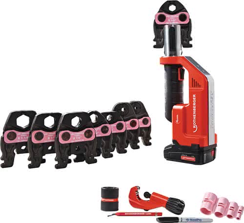 Akkupressmaschine ROMAX Compact TT MaxiPro 1/4-1.1/8 Zoll Set,1x2 Ah Akkupressmaschine ROMAX Compact TT MaxiPro 1/4-1.1/8 Zoll Set,1x2 Ah