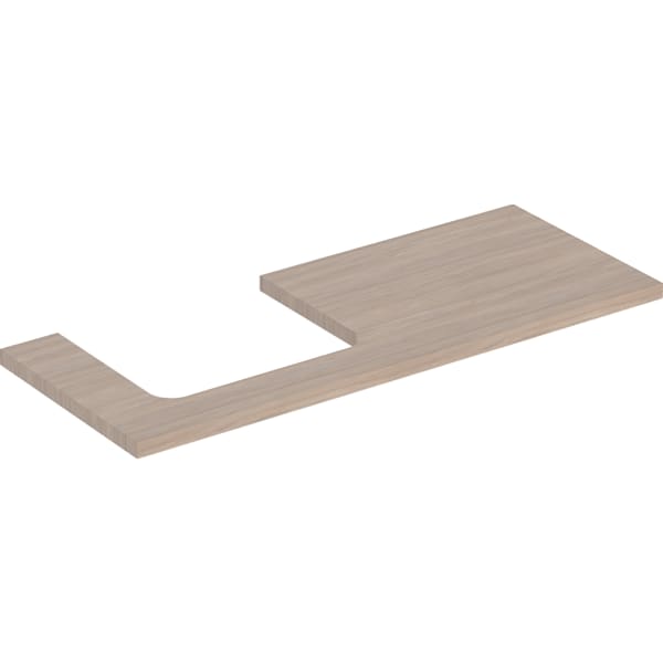 Geberit ONE WT-Platte, Ausschnitt li, für AWT 120x3x47cm, Eiche