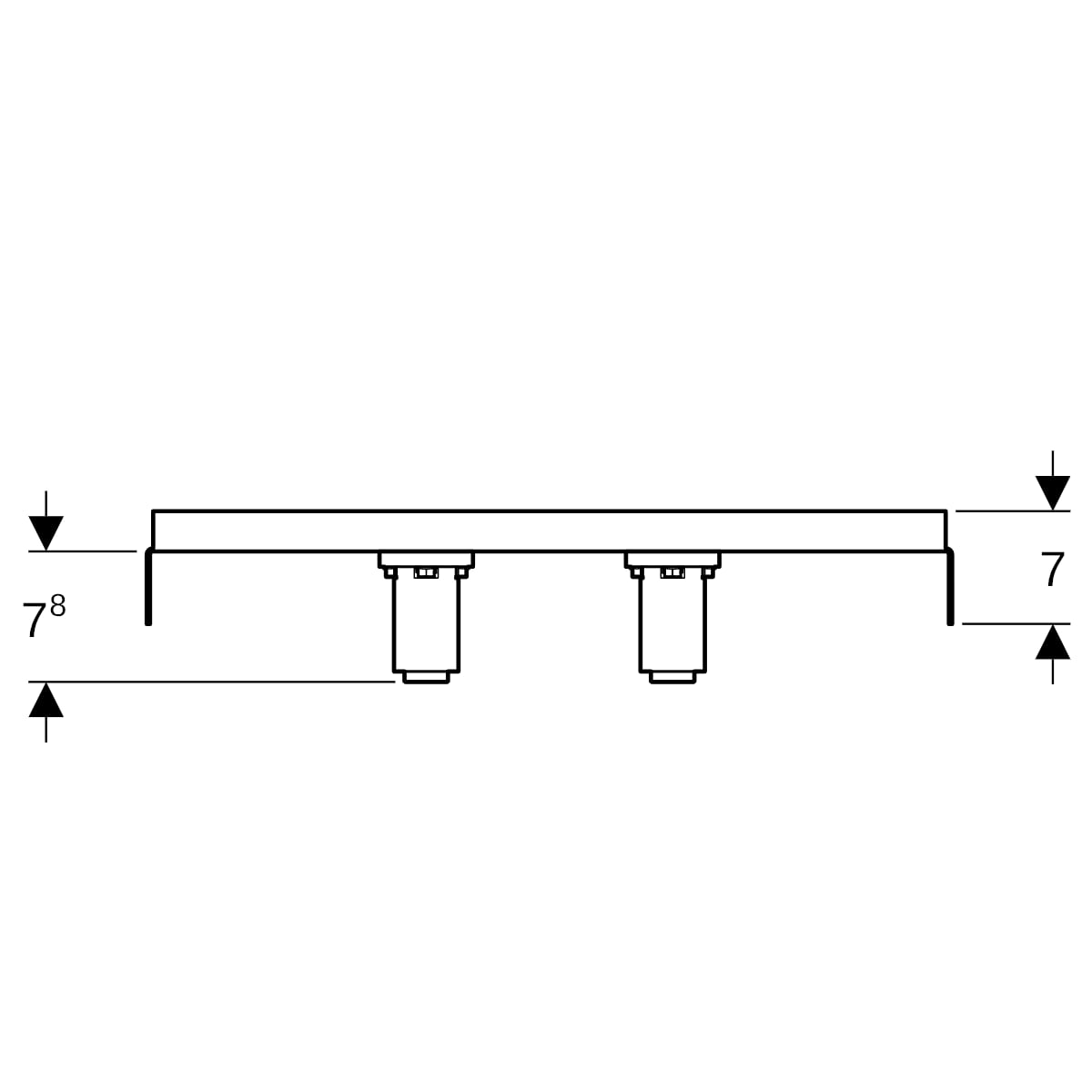 Geberit FlowFit Anschlusswinkel 90Gr vormontiert 2-fach Rg+ d20-Rp1/2 L:78mm