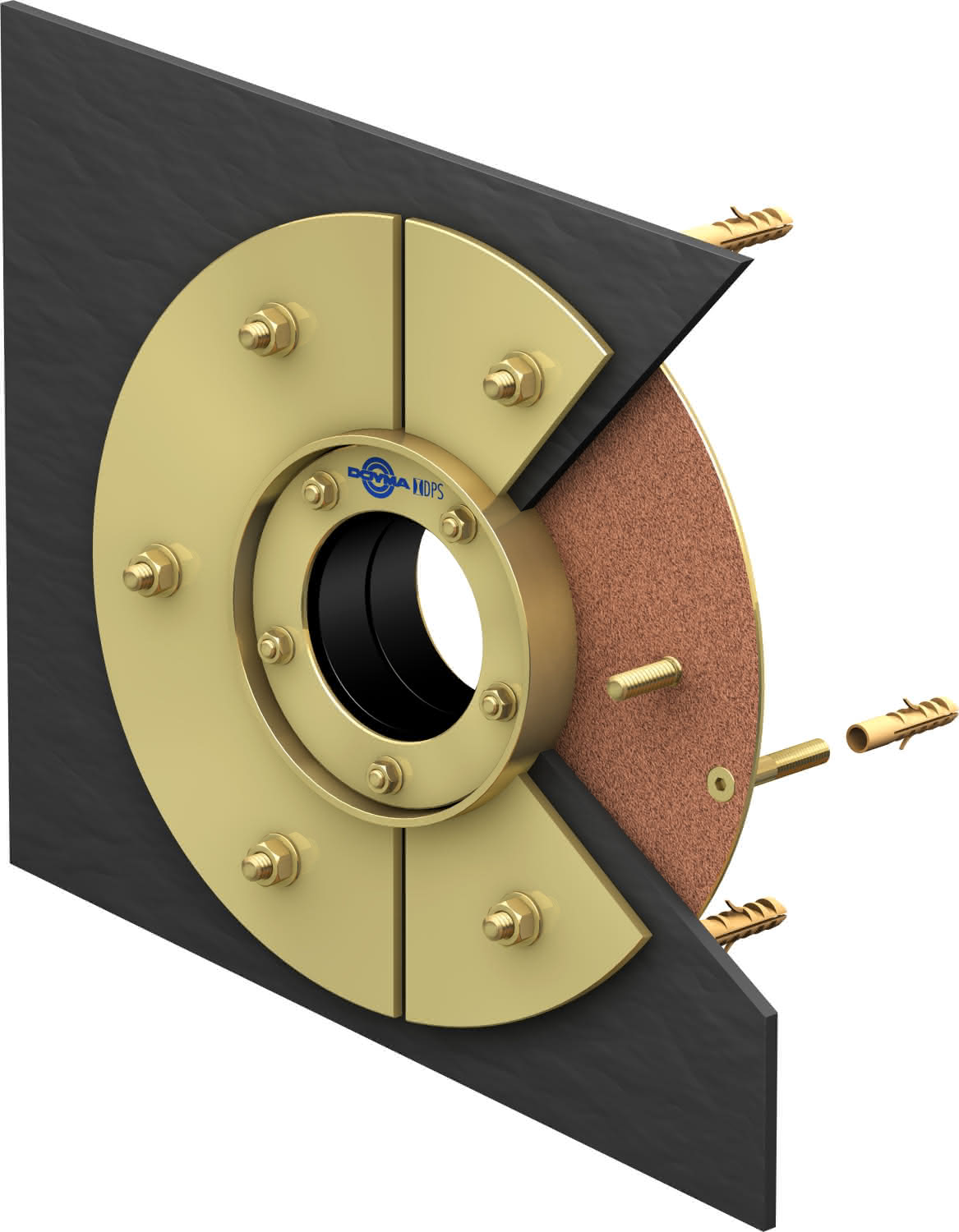 Curaflex C/2/SD/6 mit DPS DN 200 für 105,0 - 115,0 GGV/besandet / EPDM Curaflex C/2/SD/6 mit DPS DN 200 für 105,0 - 115,0 GGV/besandet / EPDM