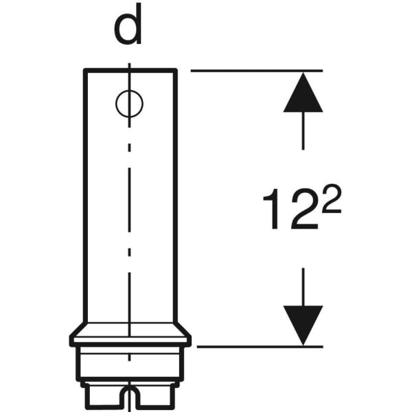 Geberit Standrohr aus PMMA (Plexiglas) glanzverchromt