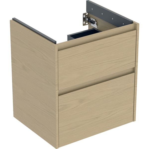 Geberit Renova Plan US f. WT, m. 2 Schubladen 54,6x60,6x44,6cm, Eiche natur