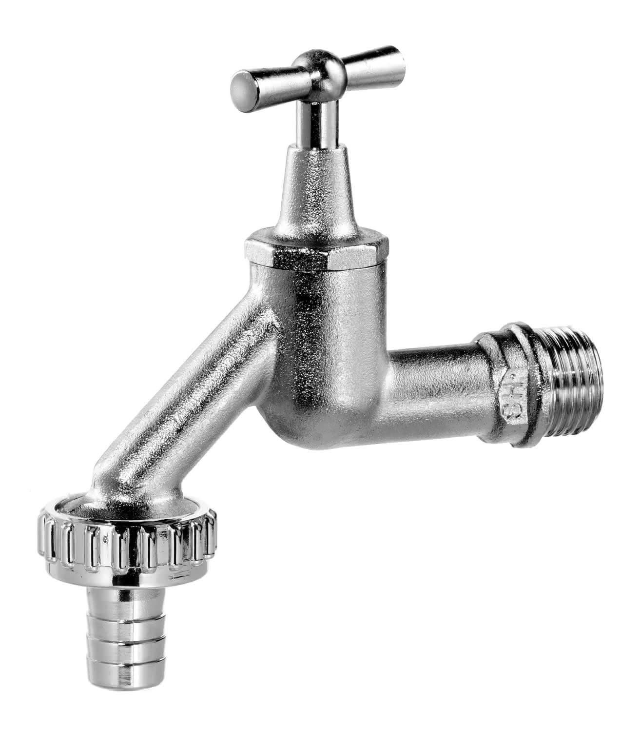 Auslaufventil 3/4" m.Schlauchverschrbg. matt-verchromt, 2150 Auslaufventil 3/4" m.Schlauchverschrbg. matt-verchromt, 2150