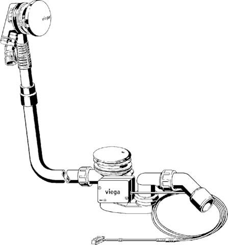 Viega Ab-/Überlauf Rotaplex Trio 6175.2 in DN40/50 verchromt