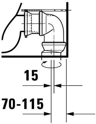 DU Stand-WC Kombi Happy D.2 630 mm Tiefspüler, f.SPK, Abg.Vario, weiß