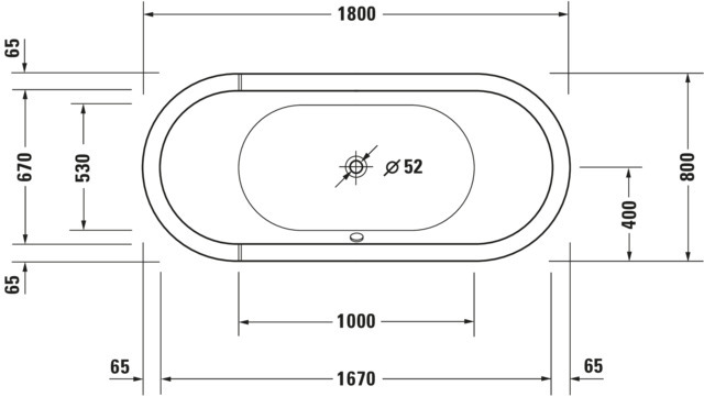 Duravit Starck Whirlw. 1800x800mm,Freis.,oval Acrylverkl., 2 Rückens.,Air-Syst., Weiß