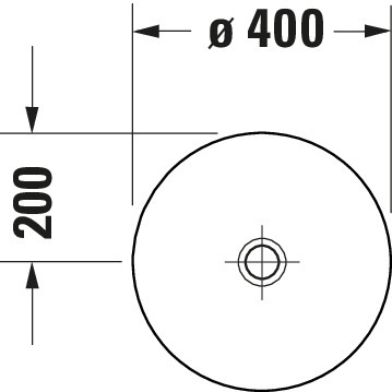 DU Aufsatzbecken D-Neo 400mm, rund weiß, o.ÜL, o.HLB, Bef.inkl.