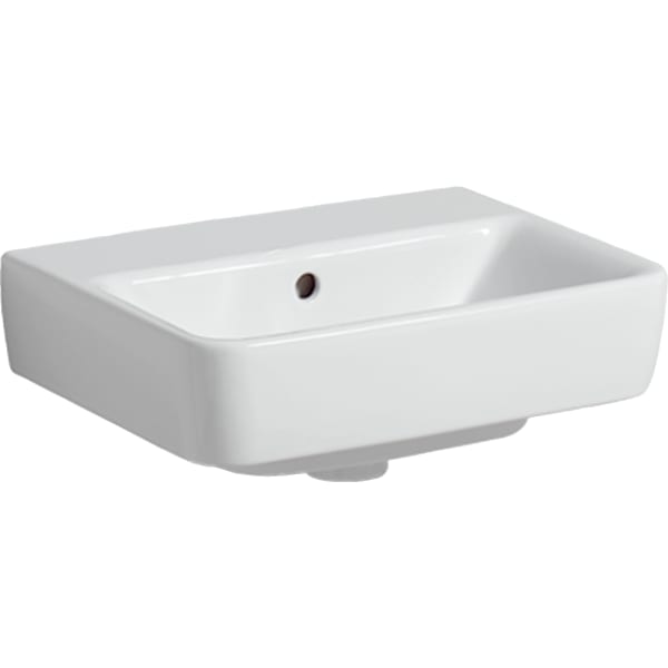 Geberit Renova Plan Handwaschbecken, 45x34cm o. Hl., m. Ül., weiß, KeraTect