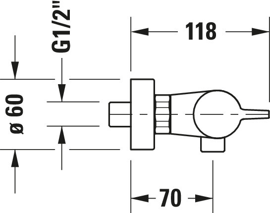 DU B1 Brausethermostat Aufputz, Chrom, Betriebsdruck: 1 - 5