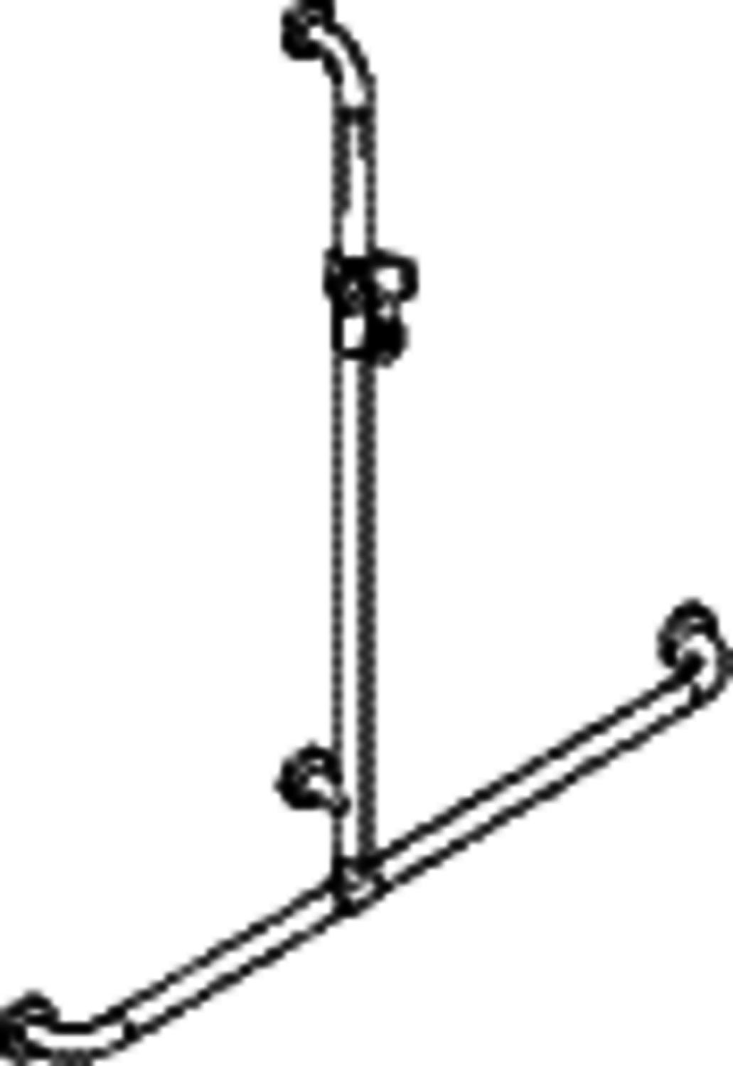 HEWI Dusch-Wannenhdl. m.Br.H.St., AM1:1100, W1:962 signalweiß