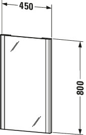 DU Spiegel Xsquare XS7010 Chrom 33x450x800mm